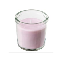 Ikea Lugnare Cam Kaplı Kokulu Mum 7,5 X 7 Cm Yasemin Pembe