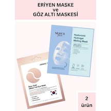 Dermal Hiyalüronik Asit İçerikli Şeffaflaşan Eriyen Maske 34 Gr Ve Rose Gold Göz Altı Maskesi 4 Gr Seti