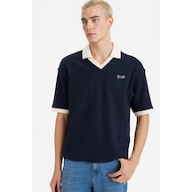 Defacto Dokulu Boxy Fit Polo Tişört F8352ax26spnv64 Lacivert-nv64