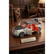 Rolls Royce Cullinan Metal Model Araba 1:32 - Sesli Işıklı Kapıları Açılan Oyuncak Jip 18 Cm