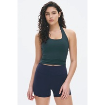 Madmext Füme Halter Yaka Kadın Atlet Mg2680 Füme