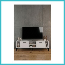 Bezos Linya Tv Sehpası Suntalam Beyaz 160x35 Cm Dfnbez