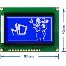 2.9 Inch 12864b V2.0 Mavi Glcd Modül Spi 5v 128x64 Pixel Grafik Lcd Display Ekran