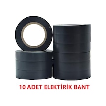 Beze İzole Elektrik Bandı Siyah 0.13Mm x 19Mm 10 Adet