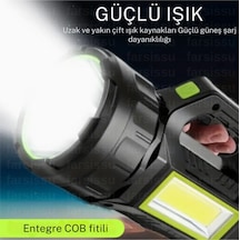 Gk-t95 5 Adet 30w Uzun Menzilli Solar Panelli Powerbank Usb Çıkış S.o.s Lu Ultra Güçlü Ledli Şarjlı Feneri Siyah
