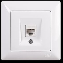 GÜNSAN VİSAGE BEYAZ DATA PRİZİ (1CAT6) (ÇERÇEVESİZ)