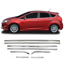 Ford Focus Hb 2011-2018 Arası Krom Cam Çıta 8 Prç P.çelik
