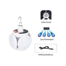 Hubrendy Çer Polizei P-038 Solar Güneş Enerji Ve Usb Sarjli 5 Kanatlı