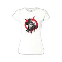 V For Vendetta - Rebel Beyaz Kadın Tshirt 001
