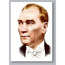 Saf Beyazın Işığında Atatürk Kanvas Tablo - 25 X 35