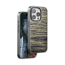 Venco Apple iPhone Uyumlu,  14 Pro Max Wave Kapak - Koyu Kahve