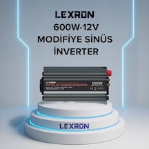 Lexron - İnges 12 Volt 600 Watt Modifiye Sinüs İnverter - 220 Volt Çevirici 12v 600w