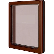 Köpek Kapısı L 2 Yollu kapı 363 x 297 MM Kahverengi