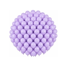Lila Renk Lateks Makaron Balon 30 Cm - 100 Adet