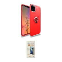 Cep Apple Uyumlu İphone 11 Pro Kılıf Yankı Form Prime İkili Koruma Seti Najmaddin Kırmızı
