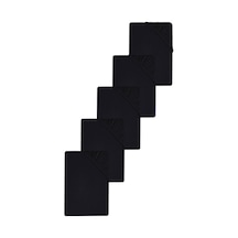 5 Adet Düz Pamuklu Tek Kişilik 80 X 200 X 30 Cm Lastikli Penye Çarşaf Siyah