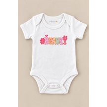 Babylimon Beauty Beyaz Kısa Kollu Çıtçıtlı Bebek Zıbını Beyaz - 930083920 Beyaz