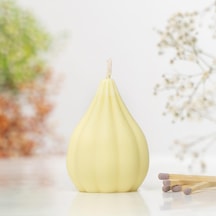 Dekoratif Oval Organik Soya Mum Sarı