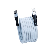 Bmcc-02 Beyaz Manyetik Usb-c-usb-c Kablo 1.5 M, 60 W Hızlı Şarj