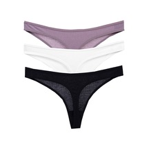 Vanilya Secret Pamuk Tanga 3'lü Paket Beyaz - Siyah