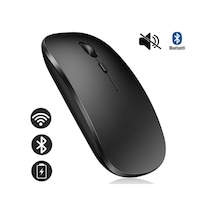 Alfalink AL-BT15 Bluetooth Wireless Şarjlı Sessiz Tuşlu Kablosuz Mouse Siyah
