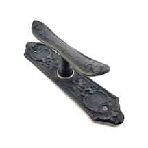 Mepa Antika Tarz Dekoratif Pirinç Çiçekli Pencere Kolu - 165x38 Mm, Oksit Najmaddin Standart
