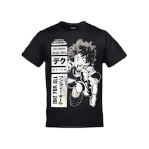 Kalic Studio My Hero Academia Izuku Midoriya Deku Anime Baskılı Unisex Siyah Siyahorj128