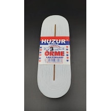 Beyaz - 3cm Paça Lastik Yassı Geniş 10mt. 5468