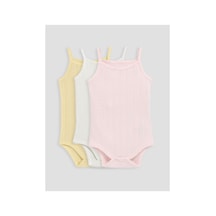 Lc Waikiki Alıta Cıty Farkıyla Lcw Baby Pembe Kare Yaka Nakışlı Kız Bebek Çıtçıtlı Body 3'lü Pembe - 930970938 Pembe