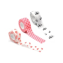 Gajeena Sevimli Panda Desenli Yazı Yazarken Koruyucu El Bantları - 3 Rulo 25mm X 4.5m