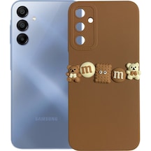 Samsung Galaxy Uyumlu A15 Kılıf 3d M Bear Kamera Korumalı Silikon Kapak
