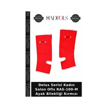 Delux Serisi Kadın Salon Ofis Ras-100-m Ayak Bilekliği Kırmızı
