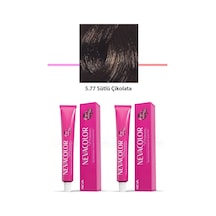 Hubrendy Tedarik 2 Li Set Premium 5.77 Sütlü Çikolata - Kalıcı Krem Saç Boyası 2 X 50 G Tüp