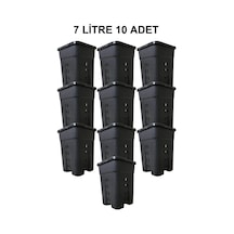 Grow Wizard Delikli Kare Air Pot Saksı 7 Litre 10 Adet