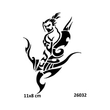 Airbrush Tattoo Öfkeli Tanrı Ok Yapışkanlı Stencil Süsleme Ve Boyama Kalıbı