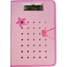 A4 Boy Kapaklı Sekreterlik Lastikli Delikli Model 23x32 Cm Sekreter Dosyası 1 Adet Pembe