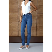 Lacarino7527 Kadın Mom Jean Pantolon Blue