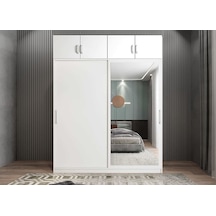 Porta Sürgü Kapaklı Dolap Gardırop Yüklüklü B 160 Cm Montaj Dahil