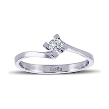 Lova D Renk 0,18 Karat Pırlanta Tektaş Yüzük - 1070031 Lova D Renk 0,18 Karat Pırlanta Tektaş Yüzük - 1070031
