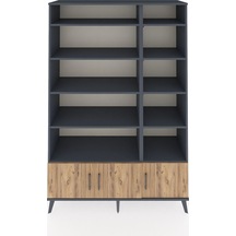 Hyperion Dolap 10 Raflı 3 Kapaklı 132x44x195 Antrasit-çam/ant... Antrasit