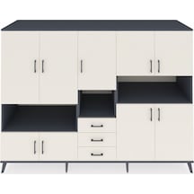 Kronos Dolap 13 Raflı 3 Çekmeceli 9 Kapaklı 220x59x163 Antrasit-a Antrasit-aytaşı Kronos Dolap 13 Raflı 3 Çekmeceli 9 Kapaklı 220x59x163 Antrasit-a Antrasit-aytaşı