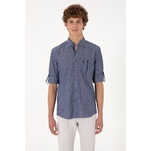 U.s. Polo Assn. Erkek Lacivert Gömlek Desenli 50300226-vr033 Lacivert