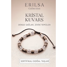 Sertifikalı Ham Kristal Kuvars Bileklik  Temizleyici Zihin leyici Şeffaf