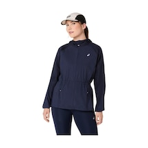 Asics Road Packable Kadın Lacivert Koşu Ceket 2012d076-400 Mavi