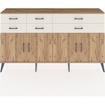 Arges Konsol 3 Raflı 6 Çekmeceli 4 Kapaklı 176x30x99 Çam-çam/aytaşı Atlas Çam/aytası - Atlas Çam