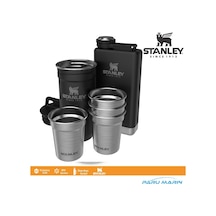 Stanley Adventure Çelik Shot Bardak ve Matara Seti Siyah