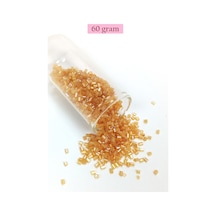 Kesme Cam Boncuk 2mm - 60 Gram - Şeffaf Altın - Bnc366