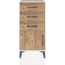 Arges Komodin 3 Çekmeceli Tek Kapaklı 44x30x96 Aytaşı-çam Aytaşı