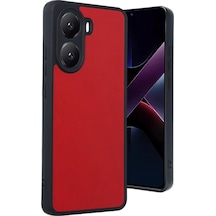 Xiaomi Poco X7 Pro Uyumlu Kılıf Aras Deri Kapak - Kırmızı