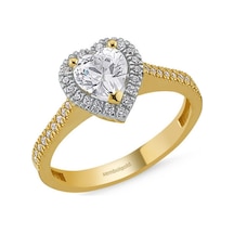 Altın Tektaş Yüzük Swarovski Taşlı Pırlanta Montür 285831888